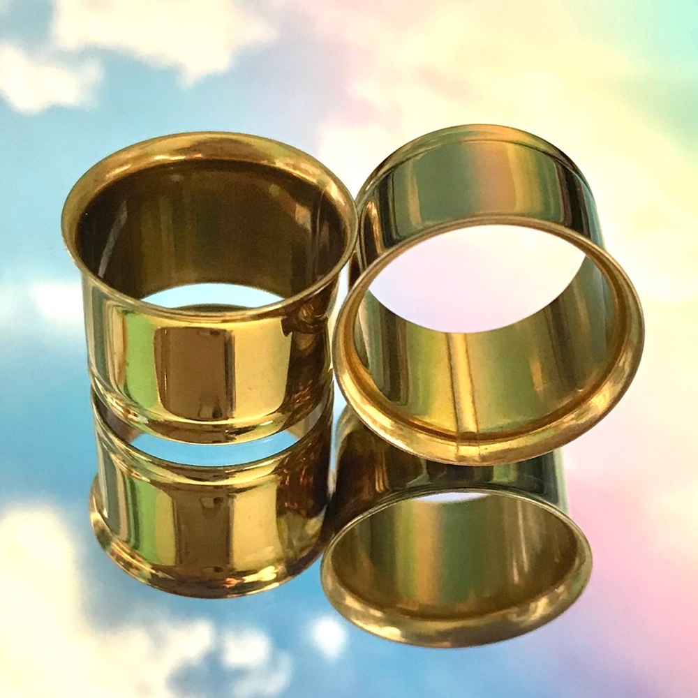5/8” (16mm) Gold Single Flare Eyelet Tunnels
